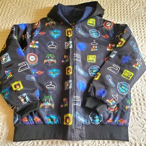 The Museum brand DC logo jacket windbreaker nwt zip front size L